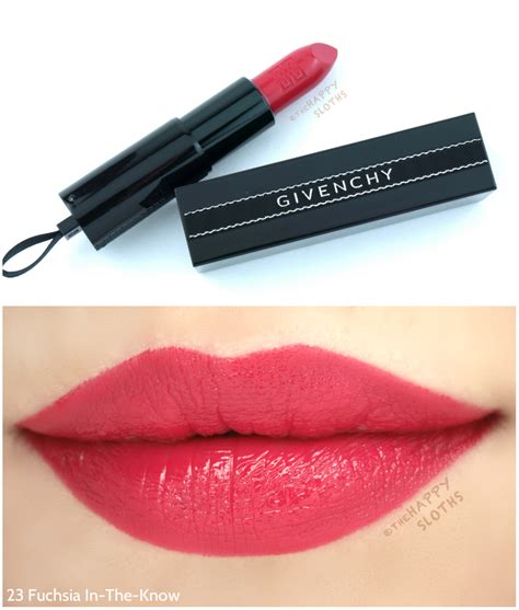 givenchy rouge interdit satin lipstick in n23 fuchsia-in-the-know|Givenchy Fuchsia.